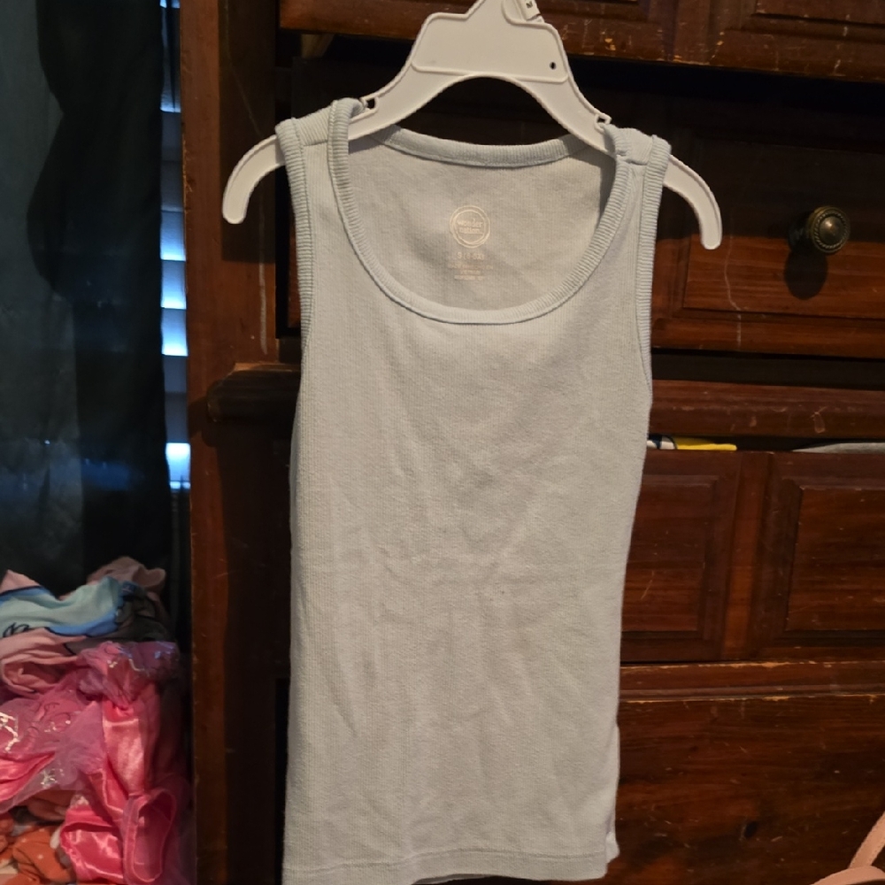 !!.               Girls S(6-6X) Light Blue Kids Tank Top